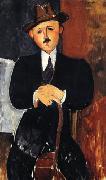 Amedeo Modigliani, Seated man with a cane
